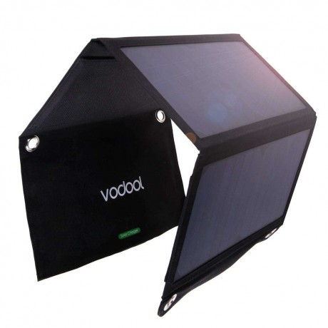 Vodool 21W 2 MIC Ports Solar Charger with SunPower Solar Panel