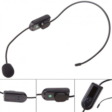 FM Wireless Microphone Headset Megaphone Radio Mic