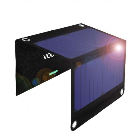 VODOOL Foldable Portable Dual USB SunPower Solar Cell Panel Charger