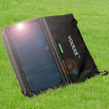 VODOOL Foldable Portable Dual USB SunPower Solar Cell Panel Charger