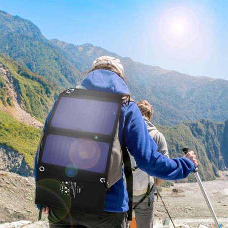 VODOOL Foldable Portable Dual USB SunPower Solar Cell Panel Charger