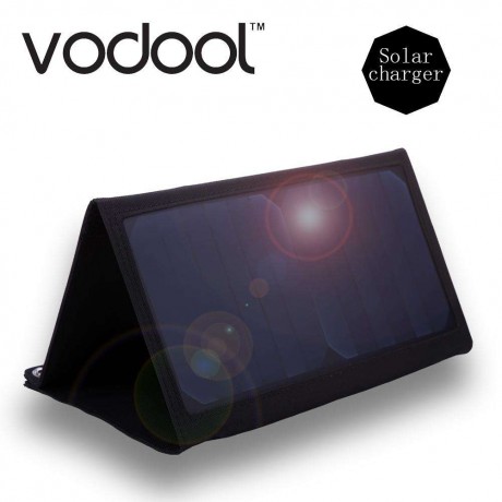 VODOOL Foldable Portable Dual USB SunPower Solar Cell Panel Charger