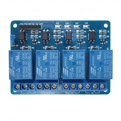 5V Four 4 Channel Relay Module With optocoupler