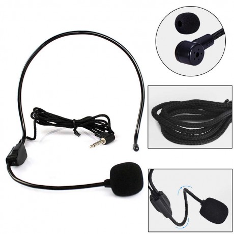 Wired Hands Free Headset Microphone Mic system Megaphone Speaker Teacher