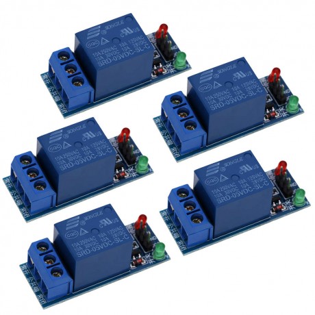 5Pcs 1-Channel 5V Relay Module Shield 1280 2560 ARM PIC AVR DSP