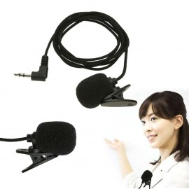 Mini Clip-on Lapel Microphone Hands-free 3.5mm Condenser Wired Microphone