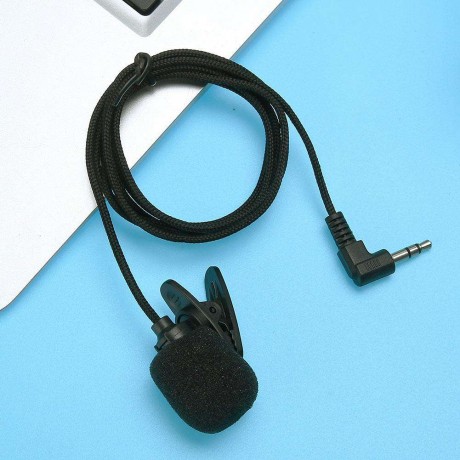 Mini Clip-on Lapel Microphone Hands-free 3.5mm Condenser Wired Microphone