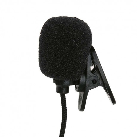 Mini Clip-on Lapel Microphone Hands-free 3.5mm Condenser Wired Microphone