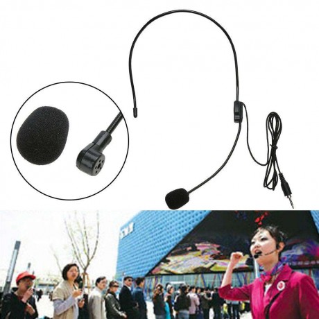 Mini Portable Lightweight Headset 3.5mm Thread Jack Condenser Microphone