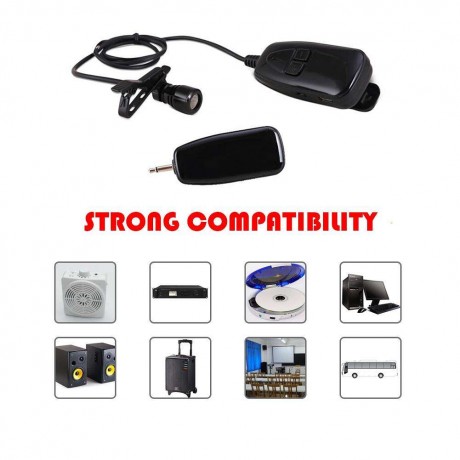 2.4G Wireless Microphone Lapel Clip Microphone Rechargeable Voice Amplifier