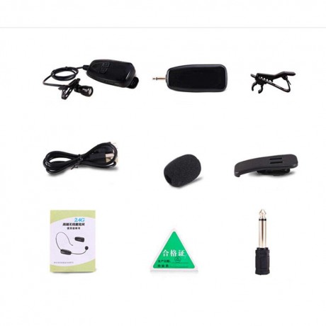 2.4G Wireless Microphone Lapel Clip Microphone Rechargeable Voice Amplifier