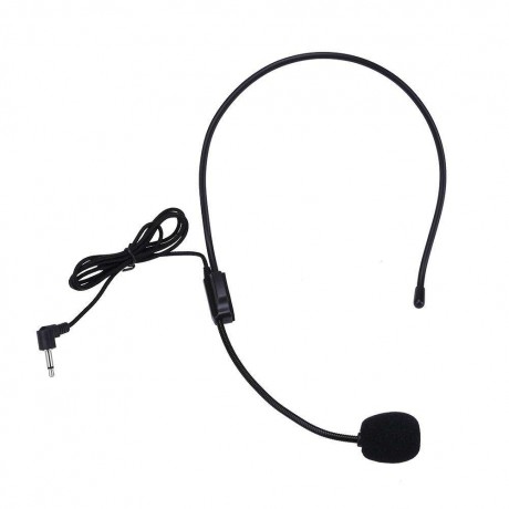 Portable Lightweight Wired 3.5mm Plug Guide Lecture Speech Headset with Mic