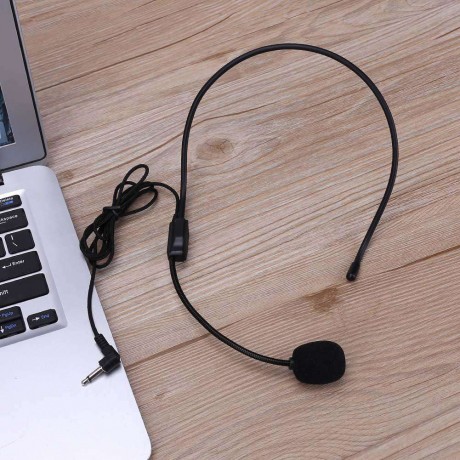 Portable Lightweight Wired 3.5mm Plug Guide Lecture Speech Headset with Mic