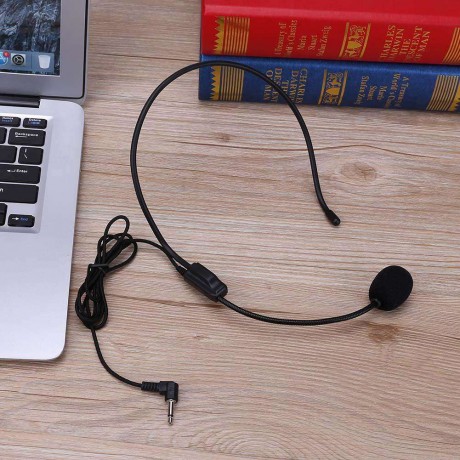 Portable Lightweight Wired 3.5mm Plug Guide Lecture Speech Headset with Mic