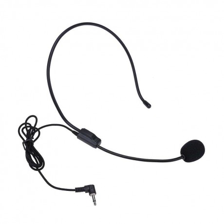 Portable Lightweight Wired 3.5mm Plug Guide Lecture Speech Headset with Mic