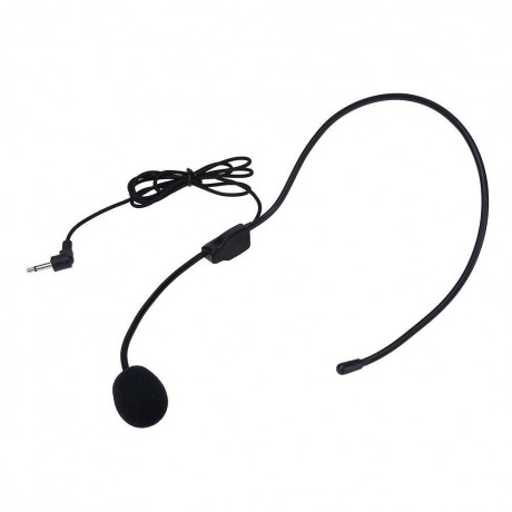 Portable Lightweight Wired 3.5mm Plug Guide Lecture Speech Headset with Mic