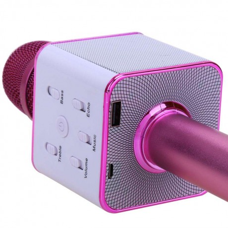 Q7 Wireless Bluetooth Karaoke Microphone Music Audio SpeakerPink