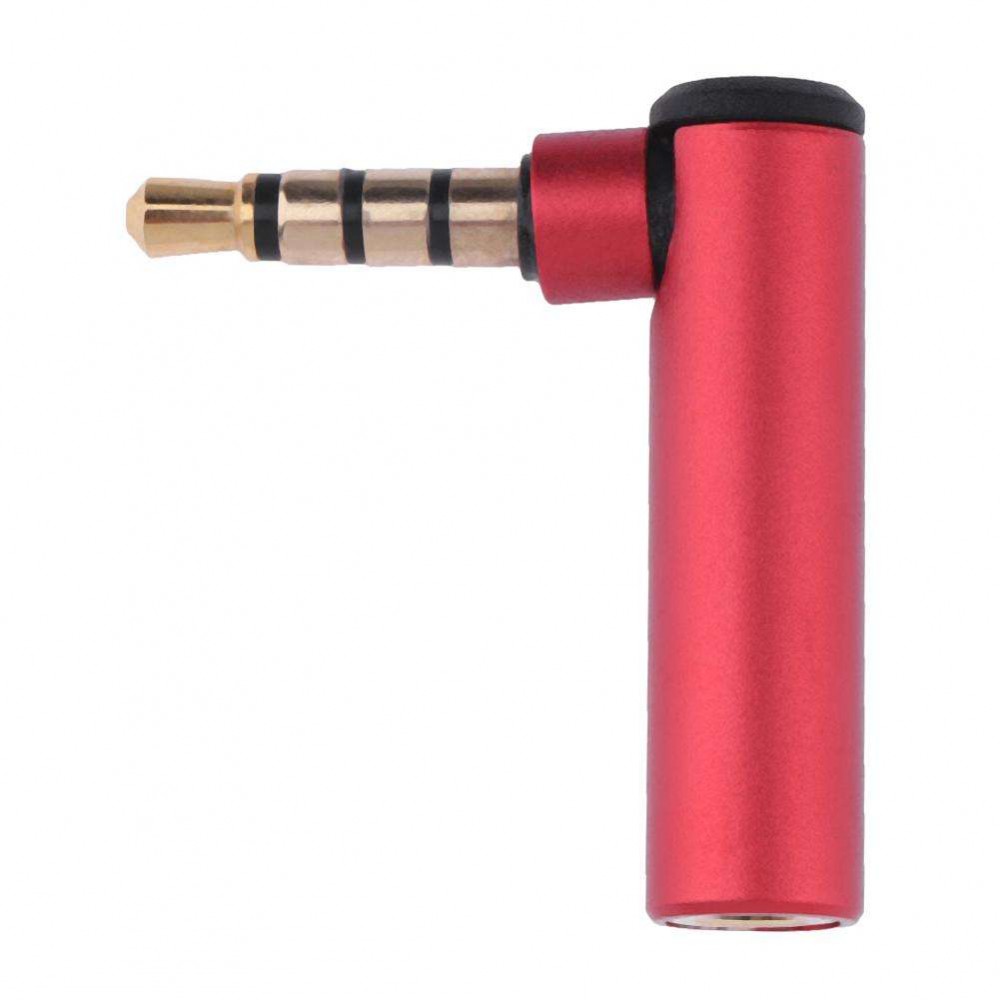 3.5mm Male to Female 90 Degree Right Angled Adapter Audio Microphone Jack