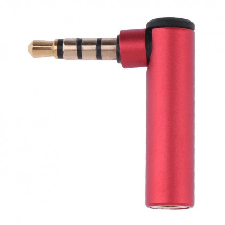 3.5mm Male to Female 90 Degree Right Angled Adapter Audio Microphone Jack