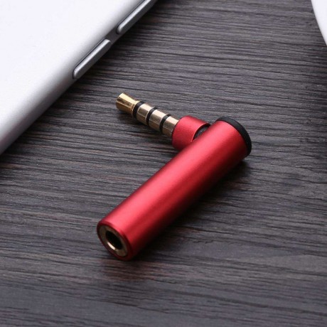 3.5mm Male to Female 90 Degree Right Angled Adapter Audio Microphone Jack