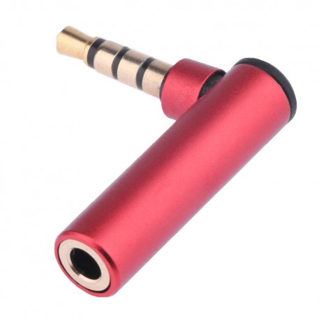 3.5mm Male to Female 90 Degree Right Angled Adapter Audio Microphone Jack