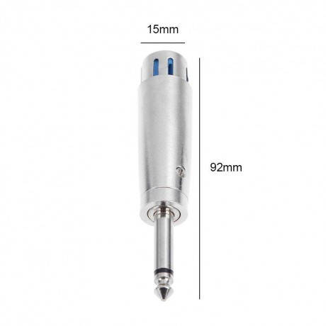 6.35mm Audio Jack to XLR Female Converter Adapter for Microphone Speaker