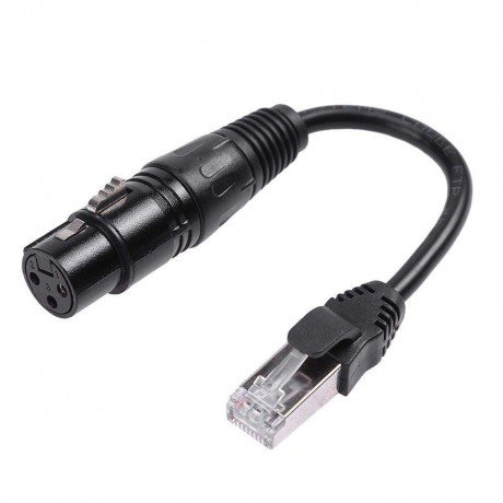 XLR 3 Pin Female to RJ45 Male Network Connector Adapter Converter Cable