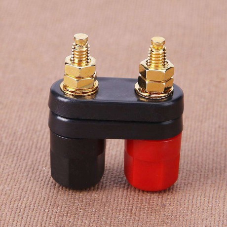 1pc Amplifier Speaker Banana Plug w Couple Terminals Red Black Connector