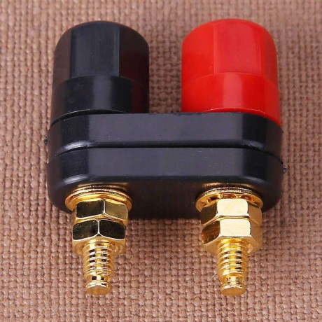 1pc Amplifier Speaker Banana Plug w Couple Terminals Red Black Connector