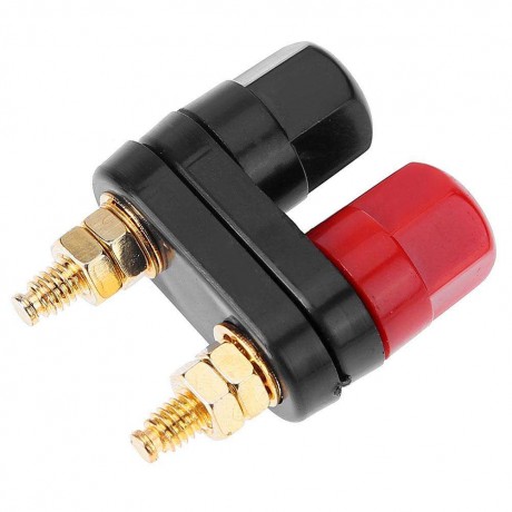 1pc Amplifier Speaker Banana Plug w Couple Terminals Red Black Connector