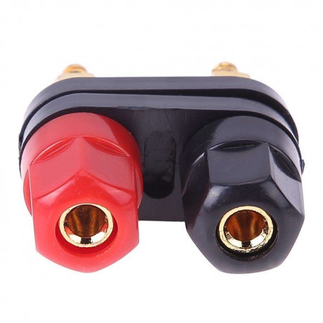 1pc Amplifier Speaker Banana Plug w Couple Terminals Red Black Connector