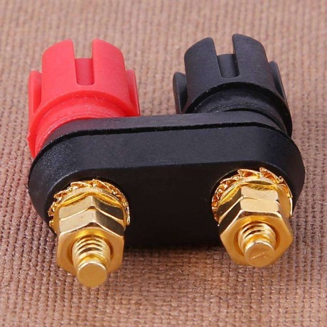 1pc Amplifier Speaker Banana Plug w Red Black Couple Terminals Connector