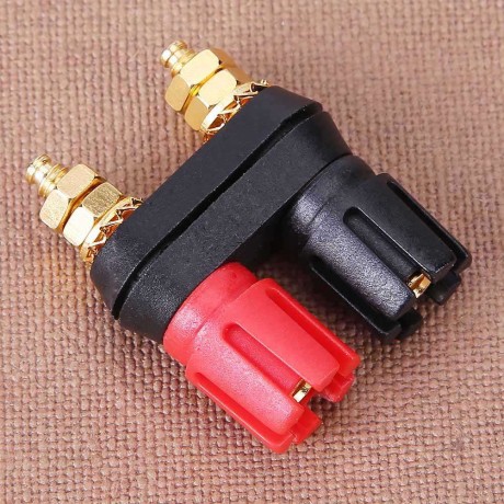 1pc Amplifier Speaker Banana Plug w Red Black Couple Terminals Connector