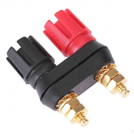 1pc Amplifier Speaker Banana Plug w Red Black Couple Terminals Connector