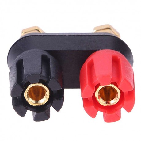 1pc Amplifier Speaker Banana Plug w Red Black Couple Terminals Connector