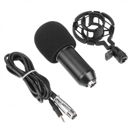 BM800 Dynamic Condenser Wired Microphone Sound Studio for SingingBlack