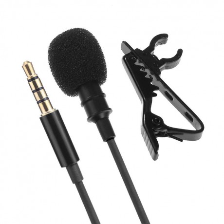 Wired Audio Sound Recording Condenser Microphone Metal Clip