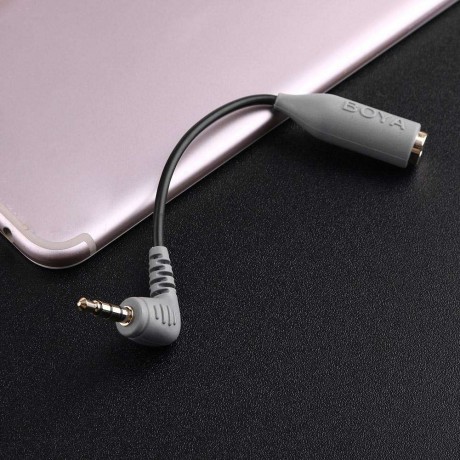 TRS to TRRS Microphone Extension Cable Adapter for iPhone Samsung Phones