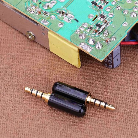 2pcs 3.5mm 18in TRRS 4-Pole Male Plug Adapter Headphone DIY Connectors