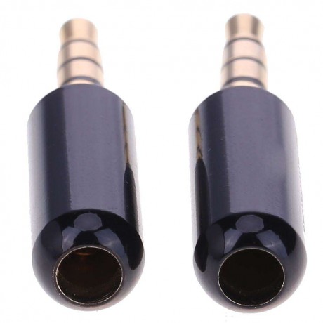 2pcs 3.5mm 18in TRRS 4-Pole Male Plug Adapter Headphone DIY Connectors