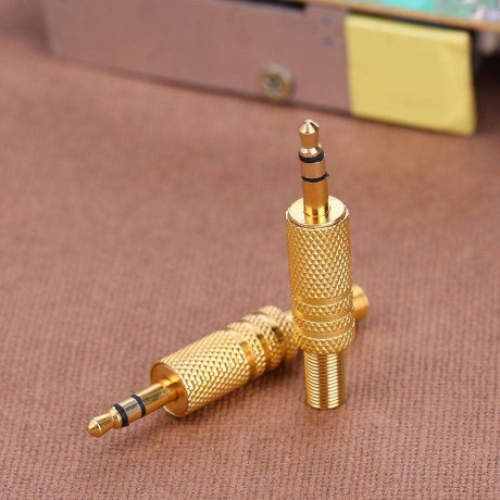 2pcs Stereo 3.5mm 18in Headphone Earphone DIY Audio Jack Plug Connectors