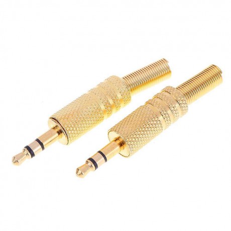 2pcs Stereo 3.5mm 18in Headphone Earphone DIY Audio Jack Plug Connectors