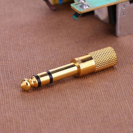 6.35mm 14 inch Male to 3.5mm 18 inch Female Stereo Lengthen Audio Adapter