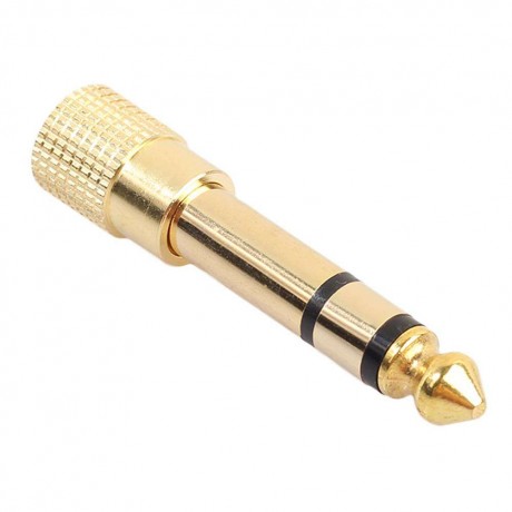 6.35mm 14 inch Male to 3.5mm 18 inch Female Stereo Lengthen Audio Adapter