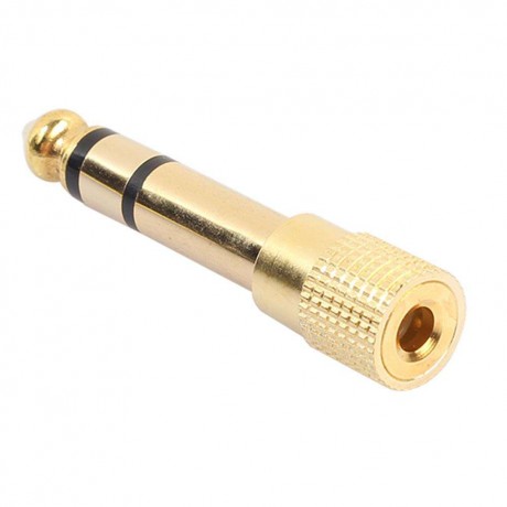 6.35mm 14 inch Male to 3.5mm 18 inch Female Stereo Lengthen Audio Adapter