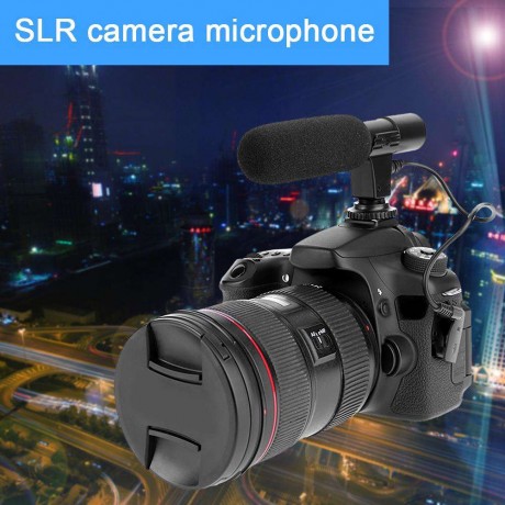 3.5mm Recording Microphone Digital Video DV Camera Studio Stereo Camcorder