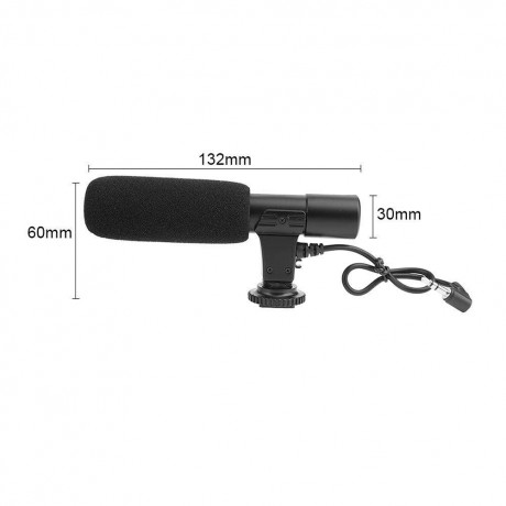 3.5mm Recording Microphone Digital Video DV Camera Studio Stereo Camcorder