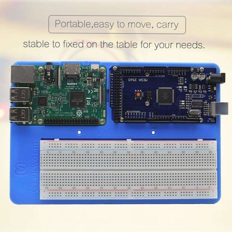 5 in 1 RAB Holder Breadboard ABS Base Plate UNO R3 MEGA2560