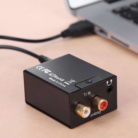 Optical Coaxial Toslink Signal Digital to Analog Audio Decoder Converter