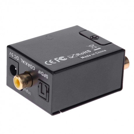 Optical Coaxial Toslink Signal Digital to Analog Audio Decoder Converter